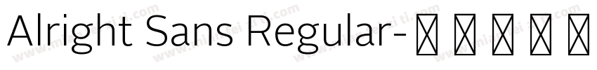 Alright Sans Regular字体转换